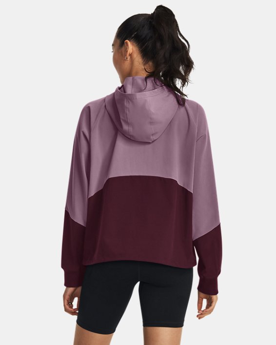 Women's UA Woven Full-Zip Jacket, Purple, pdpMainDesktop image number 1